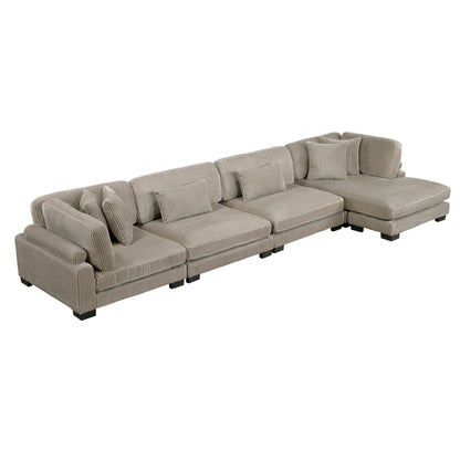 8555GB*CR2ACVC (4)4-Piece Modular Sectional with Reversible Chaise - 8555GB*CR2ACVC