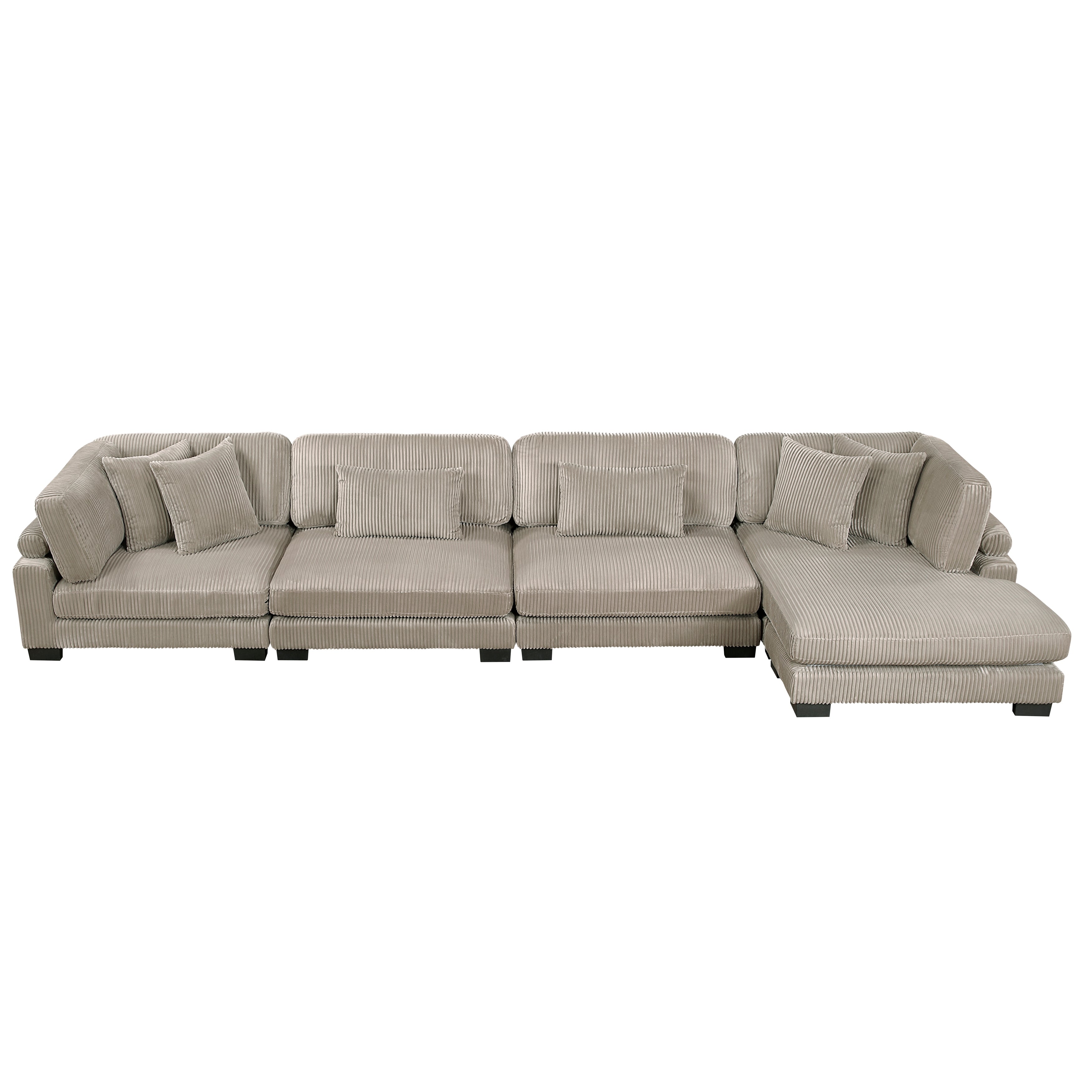 8555GB*CR2ACVC (4)4-Piece Modular Sectional with Reversible Chaise - 8555GB*CR2ACVC