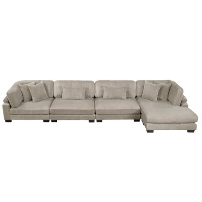 8555GB*CR2ACVC (4)4-Piece Modular Sectional with Reversible Chaise - 8555GB*CR2ACVC