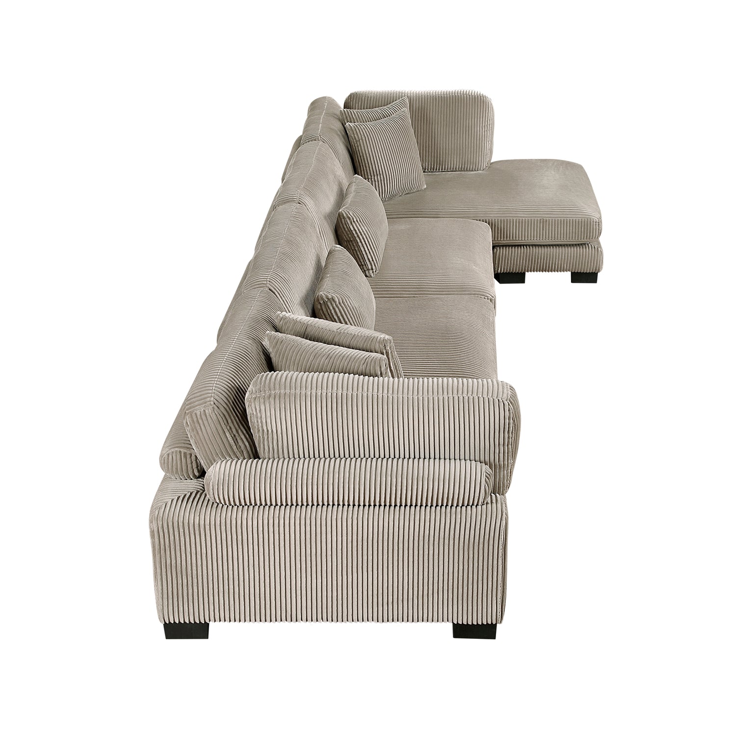 8555GB*CR2ACVC (4)4-Piece Modular Sectional with Reversible Chaise - 8555GB*CR2ACVC