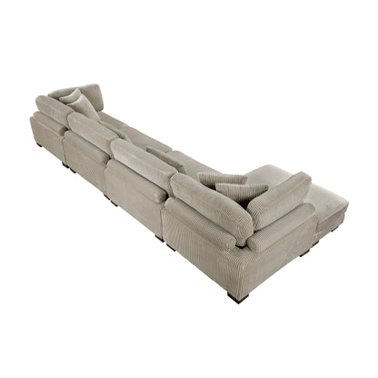 8555GB*CR2ACVC (4)4-Piece Modular Sectional with Reversible Chaise - 8555GB*CR2ACVC