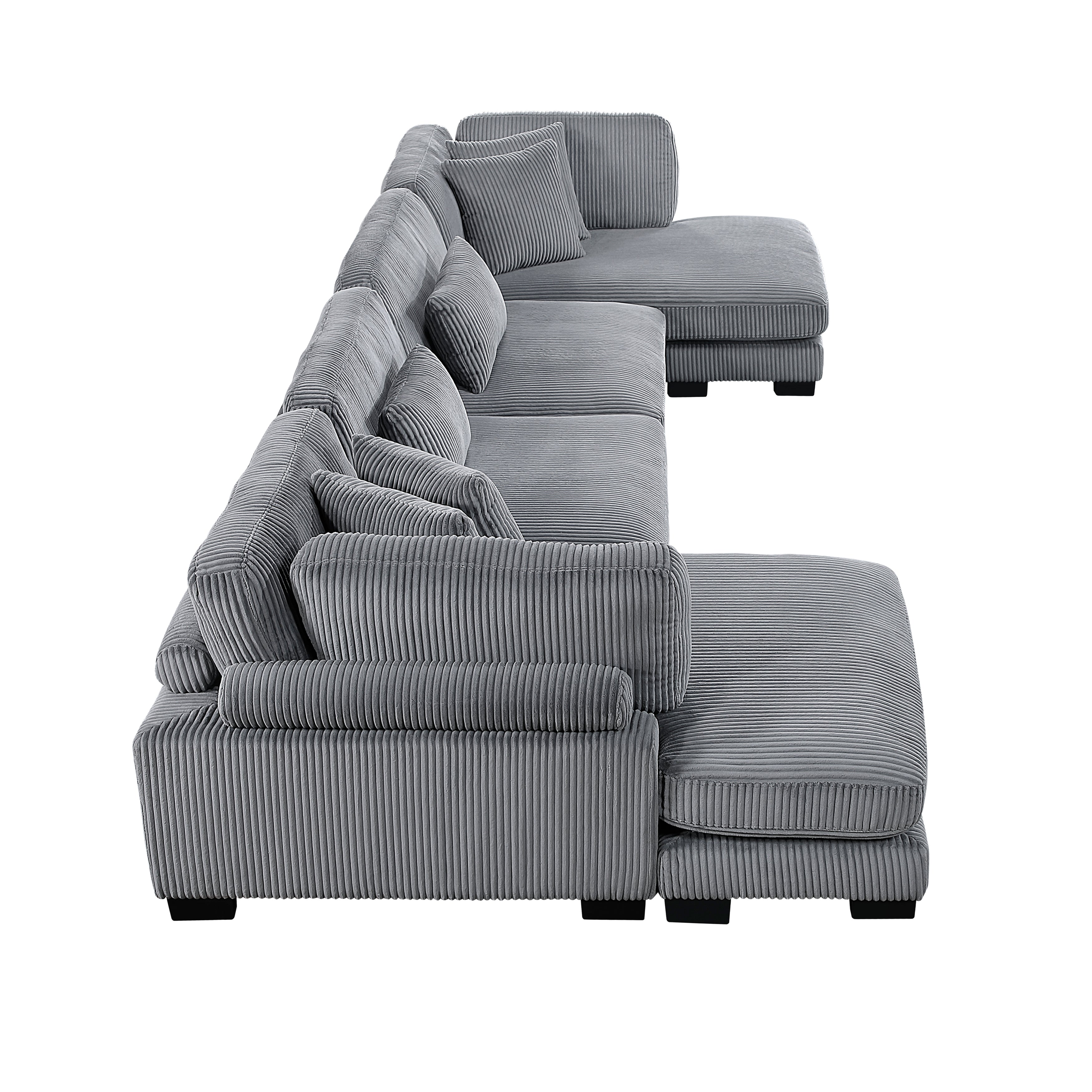 8555GY*2AC2VC (4)4-Piece Modular Sectional with Reversible Chaise - 8555GY*2AC2VC