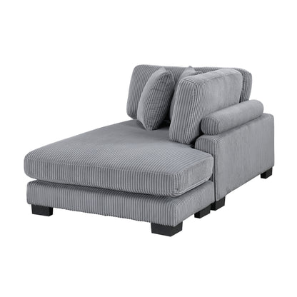 8555GY*2AC2VC (4)4-Piece Modular Sectional with Reversible Chaise - 8555GY*2AC2VC