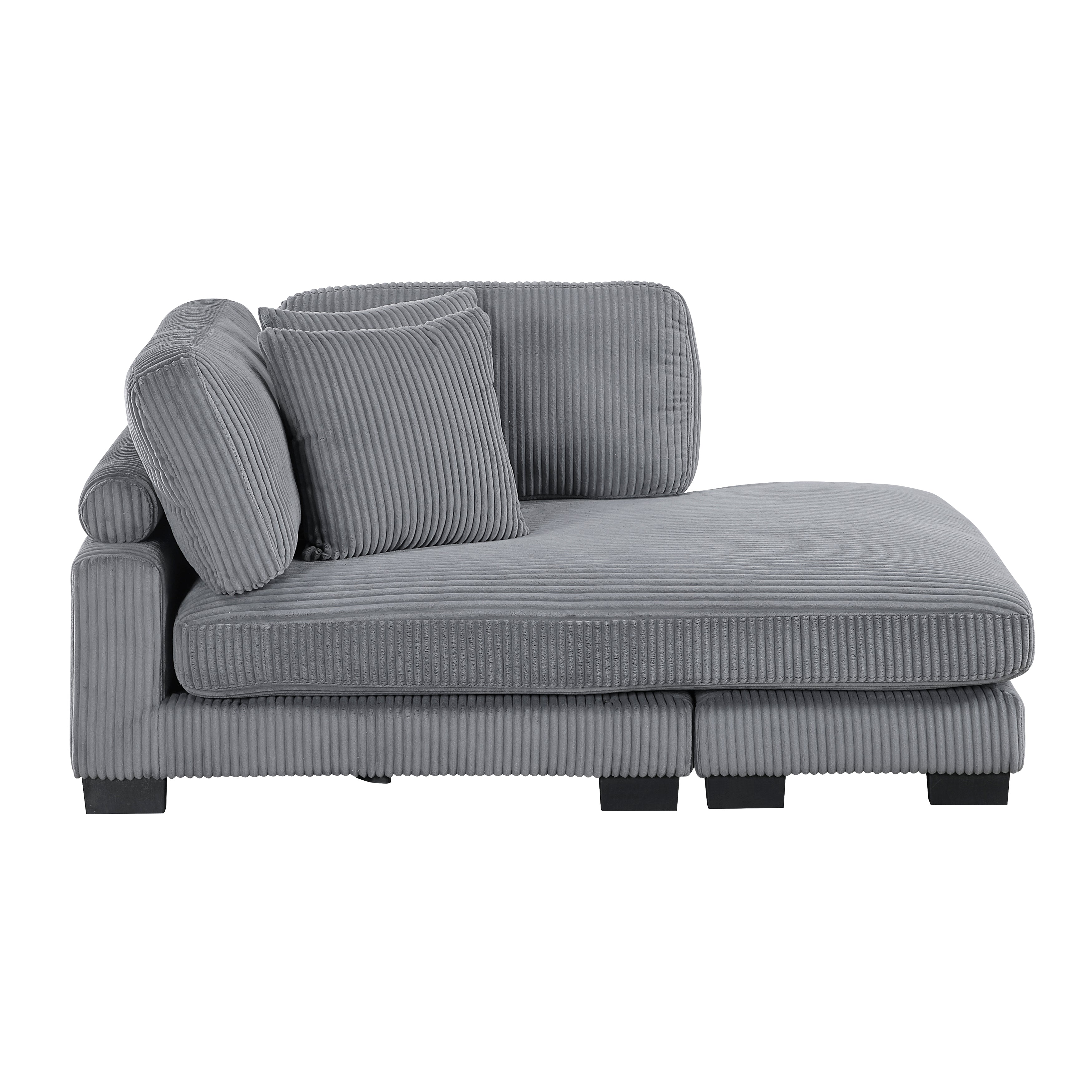8555GY*2AC2VC (4)4-Piece Modular Sectional with Reversible Chaise - 8555GY*2AC2VC