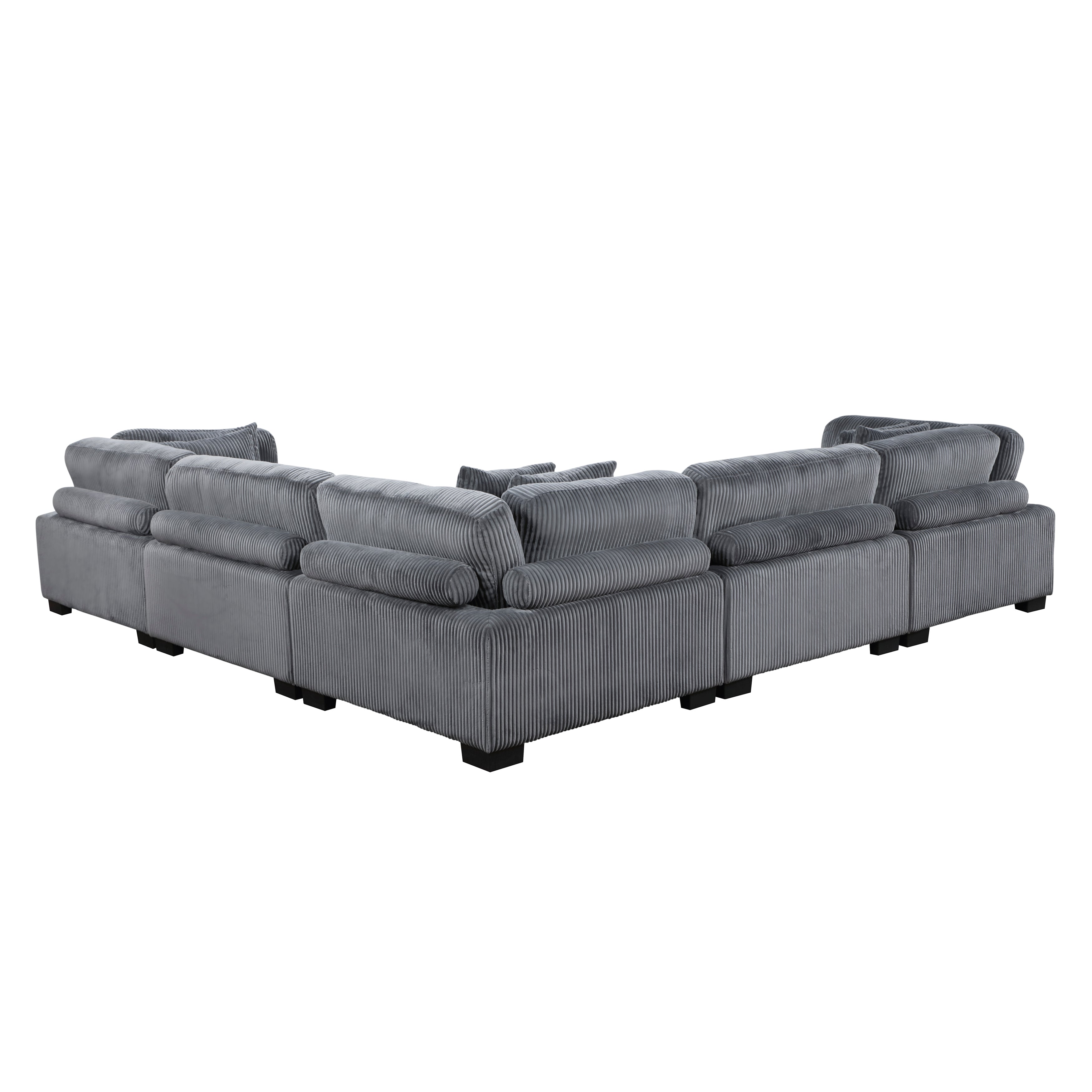 8555GY*2AC3CR (5)5-Piece Modular Sectional - 8555GY*2AC3CR