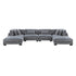 8555GY*2CR2AC2OT (6)6-Piece Modular Sectional with Ottomans - 8555GY*2CR2AC2OT