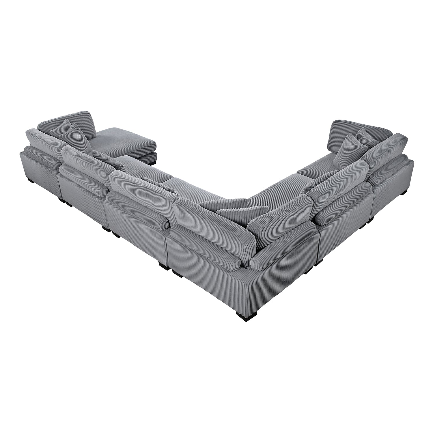 8555GY*2CR3ACVC (6)6-Piece Modular Sectional with Reversible Chaise - 8555GY*2CR3ACVC