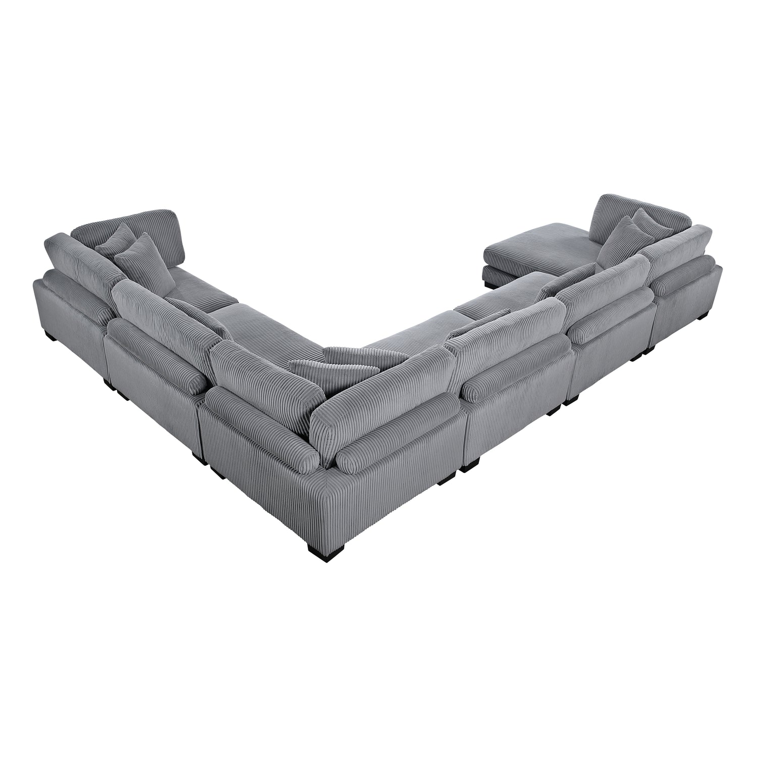 8555GY*2CR3ACVC (6)6-Piece Modular Sectional with Reversible Chaise - 8555GY*2CR3ACVC