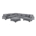 8555GY*2CR3ACVCOT (7)7-Piece Modular Sectional with Reversible Chaise and Ottoman - 8555GY*2CR3ACVCOT