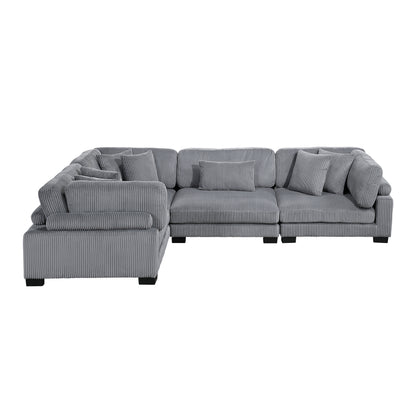 8555GY*3CRAC (4)4-Piece Modular Sectional - 8555GY*3CRAC