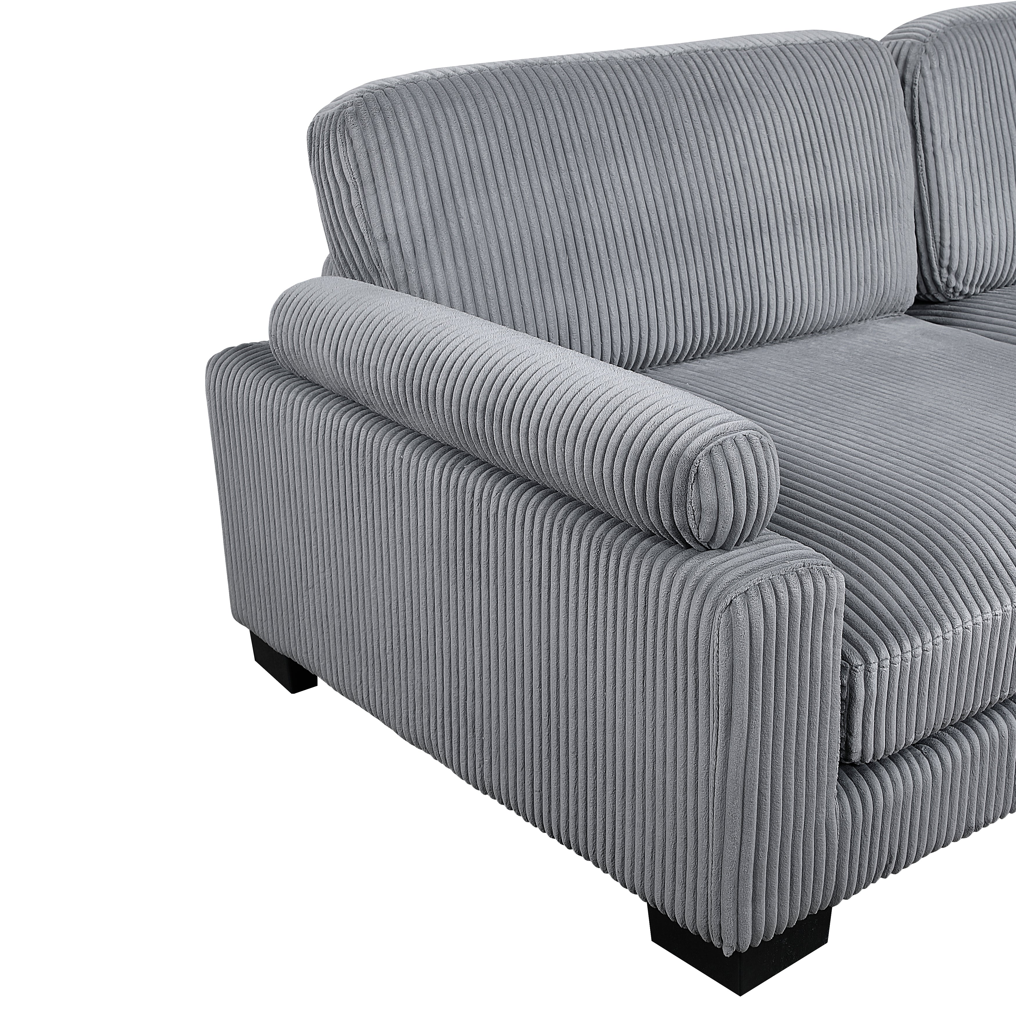 8555GY*3CRACOT (5)5-Piece Modular Sectional with Ottoman - 8555GY*3CRACOT