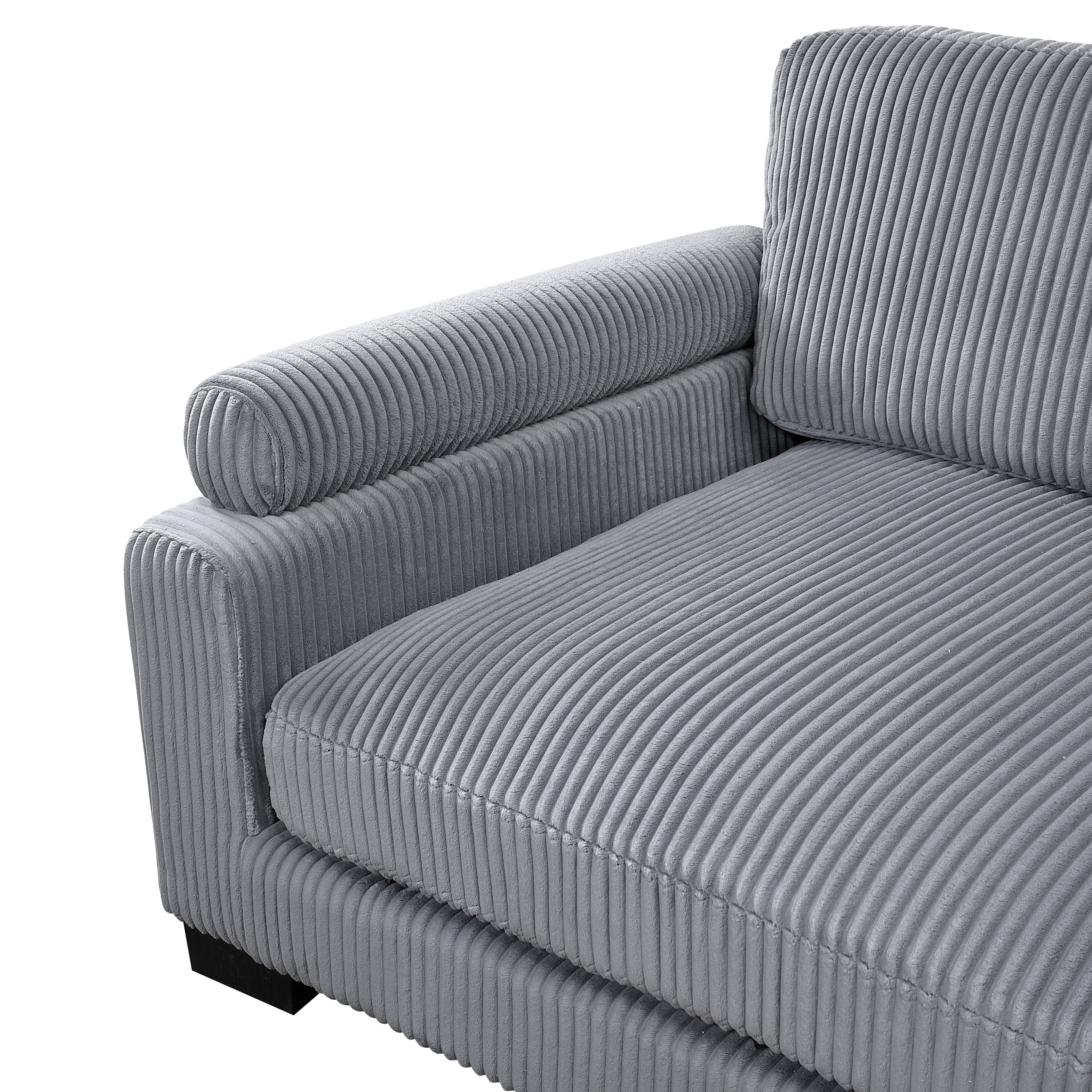 8555GY*3CRACOT (5)5-Piece Modular Sectional with Ottoman - 8555GY*3CRACOT