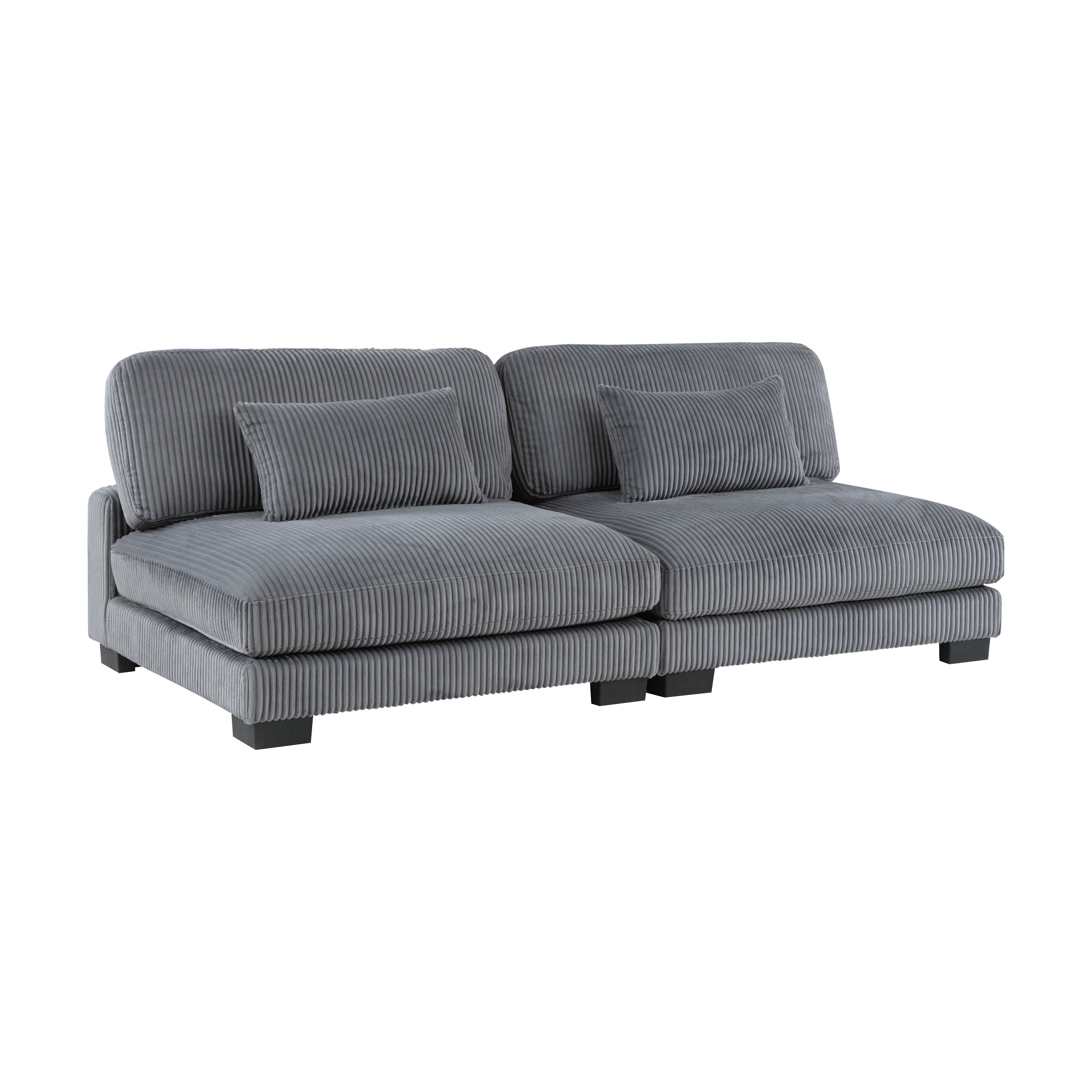 8555GY*CR2ACVC (4)4-Piece Modular Sectional with Reversible Chaise - 8555GY*CR2ACVC