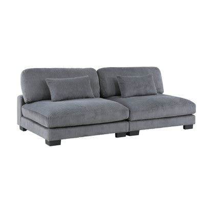 8555GY*CR2ACVC (4)4-Piece Modular Sectional with Reversible Chaise - 8555GY*CR2ACVC
