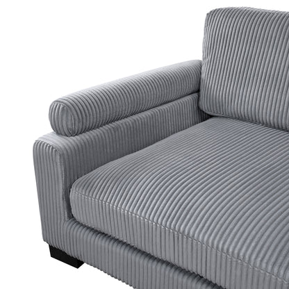 8555GY*CR2ACVC (4)4-Piece Modular Sectional with Reversible Chaise - 8555GY*CR2ACVC