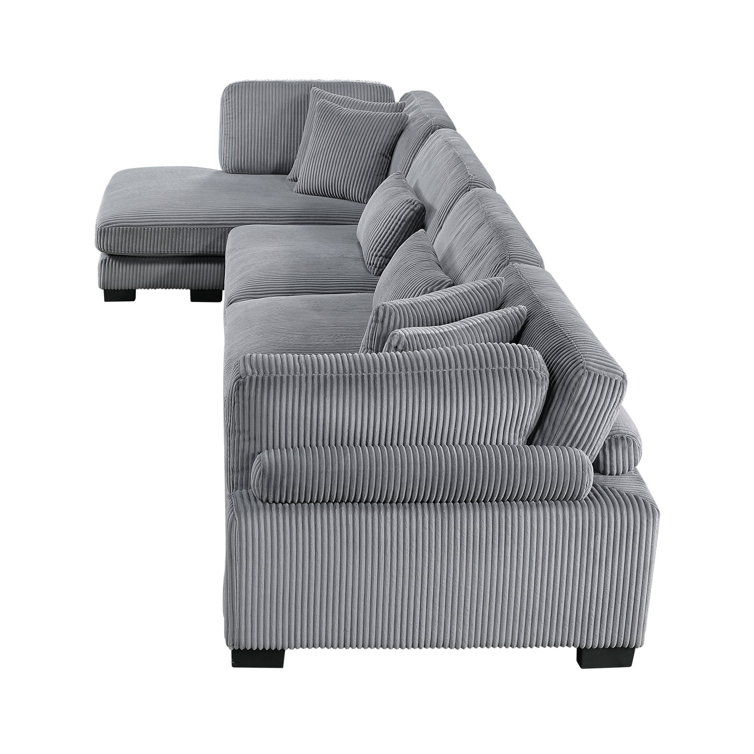 8555GY*CR2ACVC (4)4-Piece Modular Sectional with Reversible Chaise - 8555GY*CR2ACVC