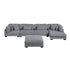 8555GY*CR2ACVCOT (5)5-Piece Modular Sectional with Reversible Chaise and Ottoman - 8555GY*CR2ACVCOT