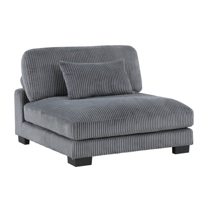 8555GY*CR2ACVCOT (5)5-Piece Modular Sectional with Reversible Chaise and Ottoman - 8555GY*CR2ACVCOT