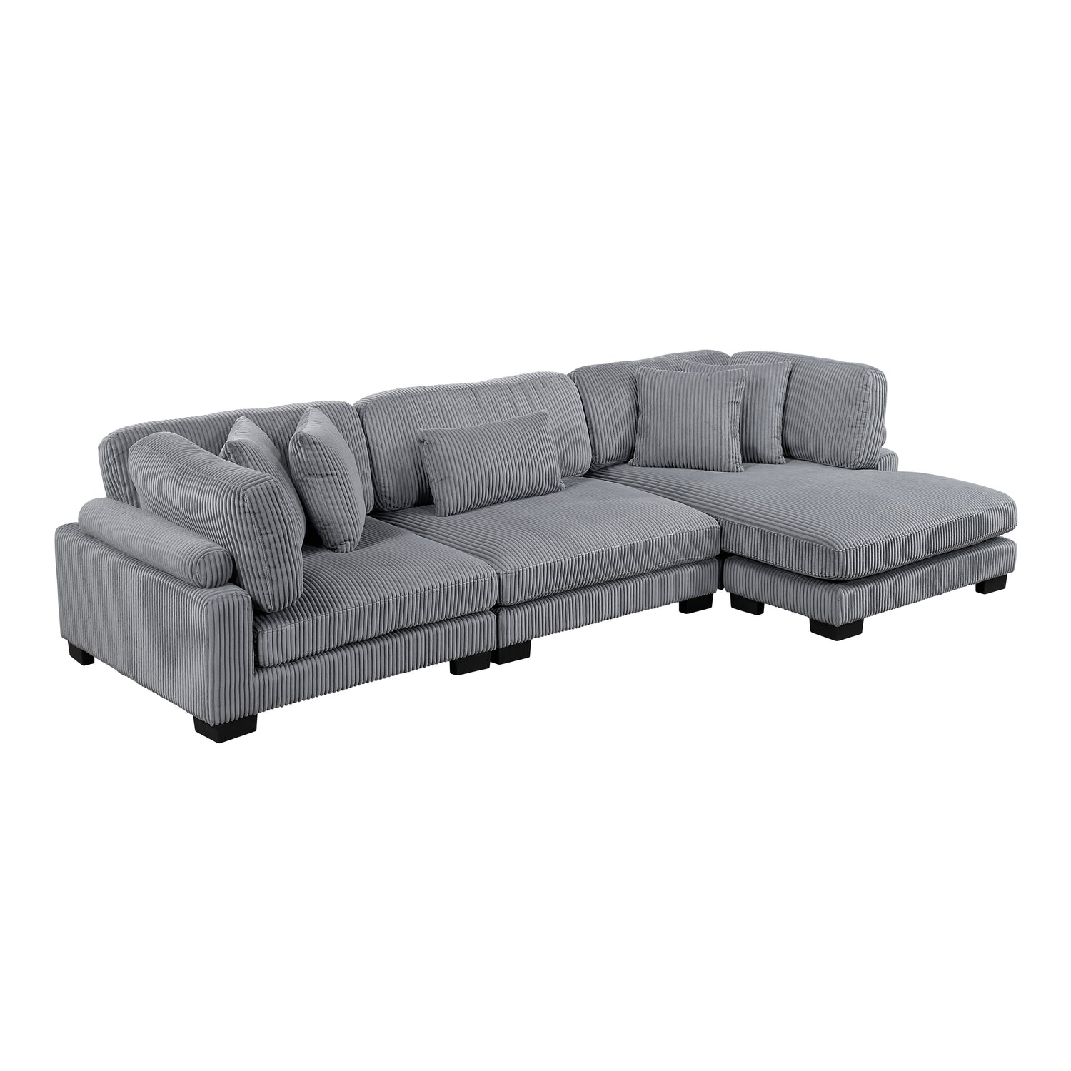 8555GY*CRACVC (3)3-Piece Modular Sectional with Reversible Chaise - 8555GY*CRACVC