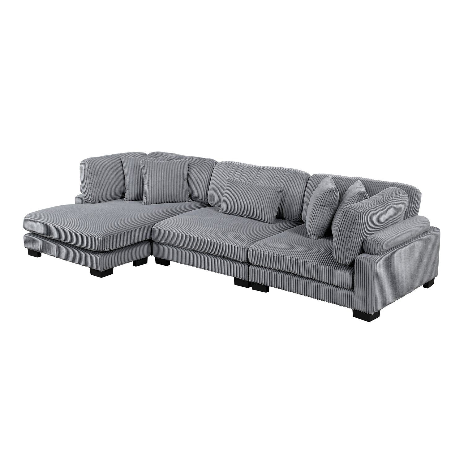 8555GY*CRACVC (3)3-Piece Modular Sectional with Reversible Chaise - 8555GY*CRACVC