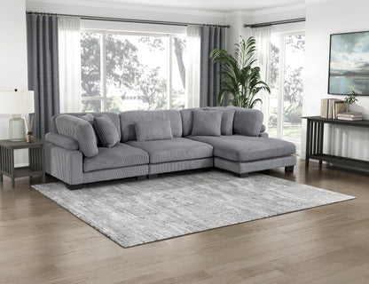 8555GY*CRACVC (3)3-Piece Modular Sectional with Reversible Chaise - 8555GY*CRACVC