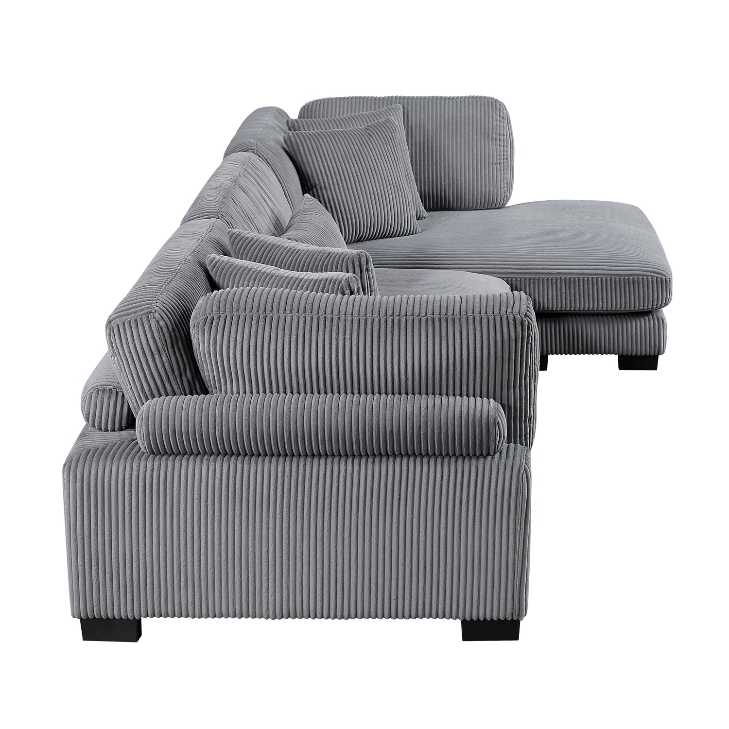 8555GY*CRACVC (3)3-Piece Modular Sectional with Reversible Chaise - 8555GY*CRACVC