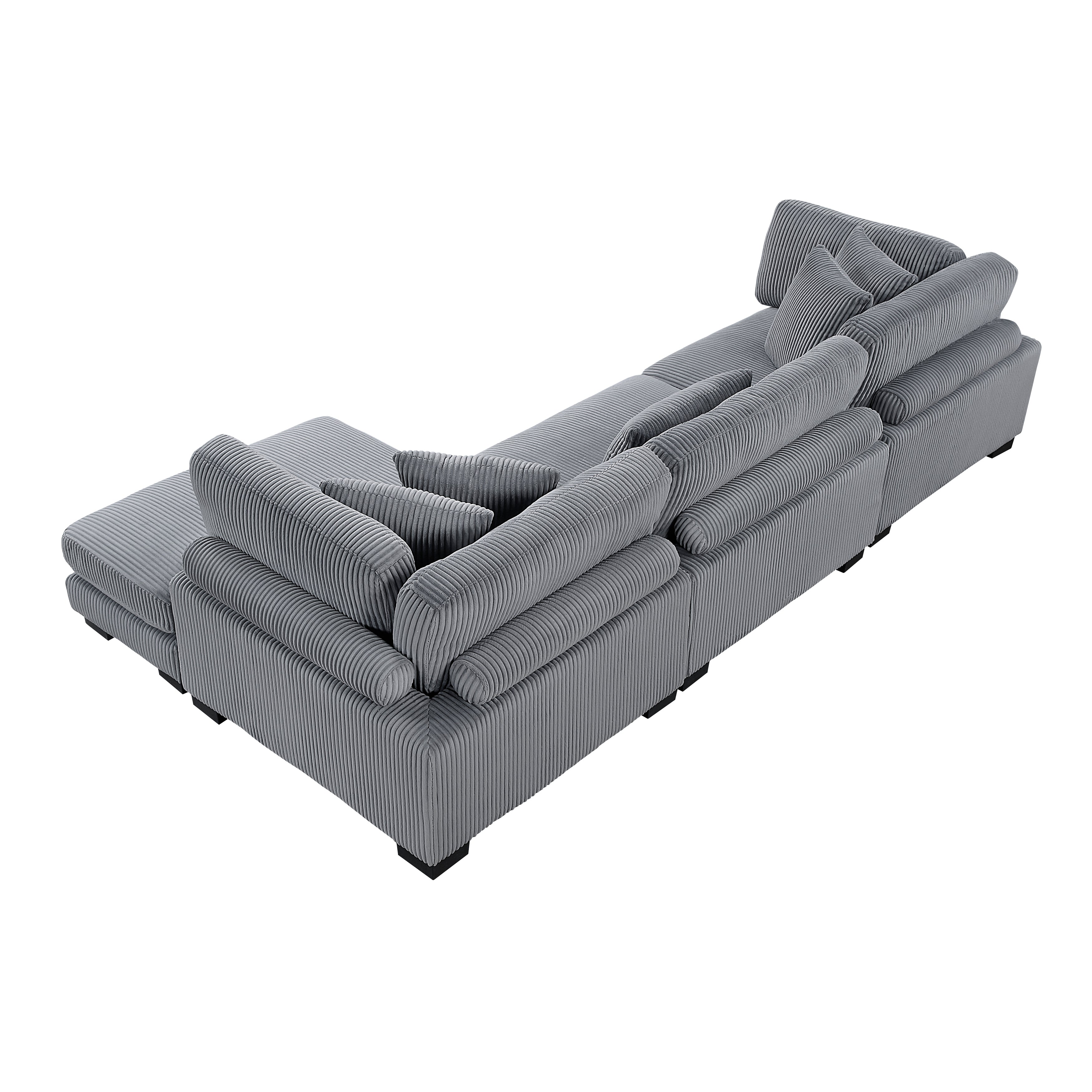 8555GY*CRACVC (3)3-Piece Modular Sectional with Reversible Chaise - 8555GY*CRACVC