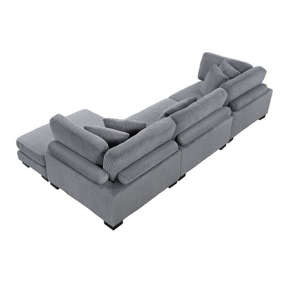 8555GY*CRACVC (3)3-Piece Modular Sectional with Reversible Chaise - 8555GY*CRACVC