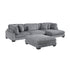 8555GY*CRACVCOT (4)4-Piece Modular Sectional with Reversible Chaise and Ottoman - 8555GY*CRACVCOT