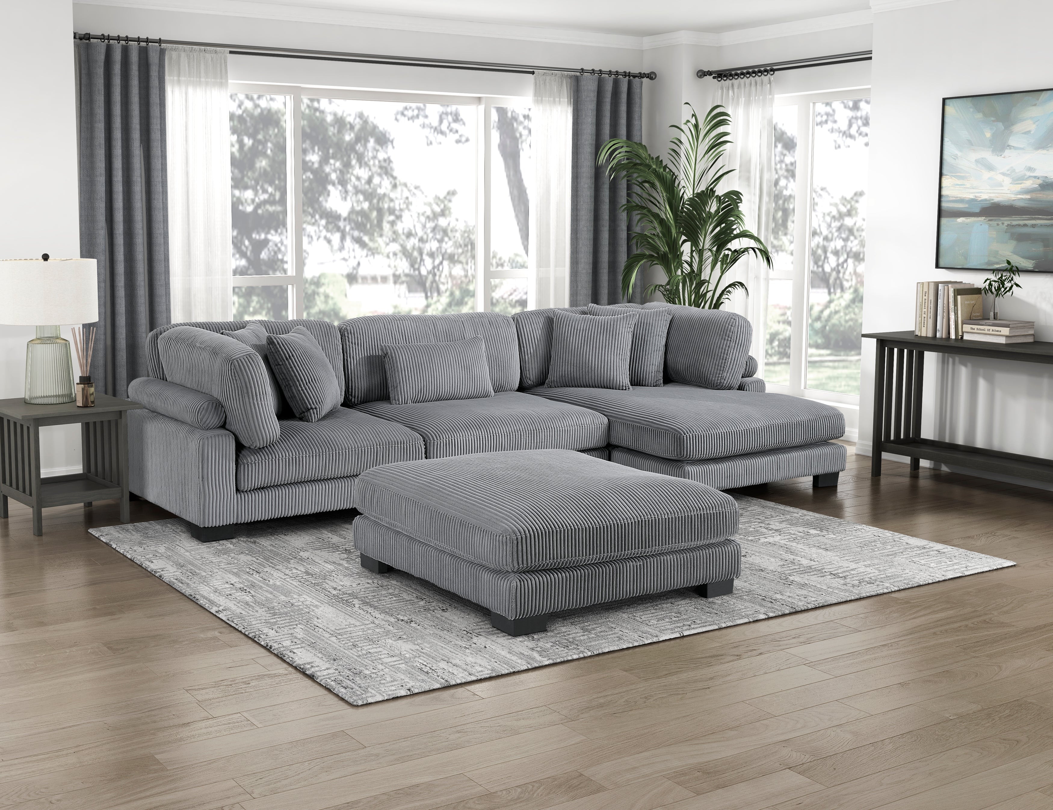 8555GY-VC Reversible Chaise - 8555GY-VC