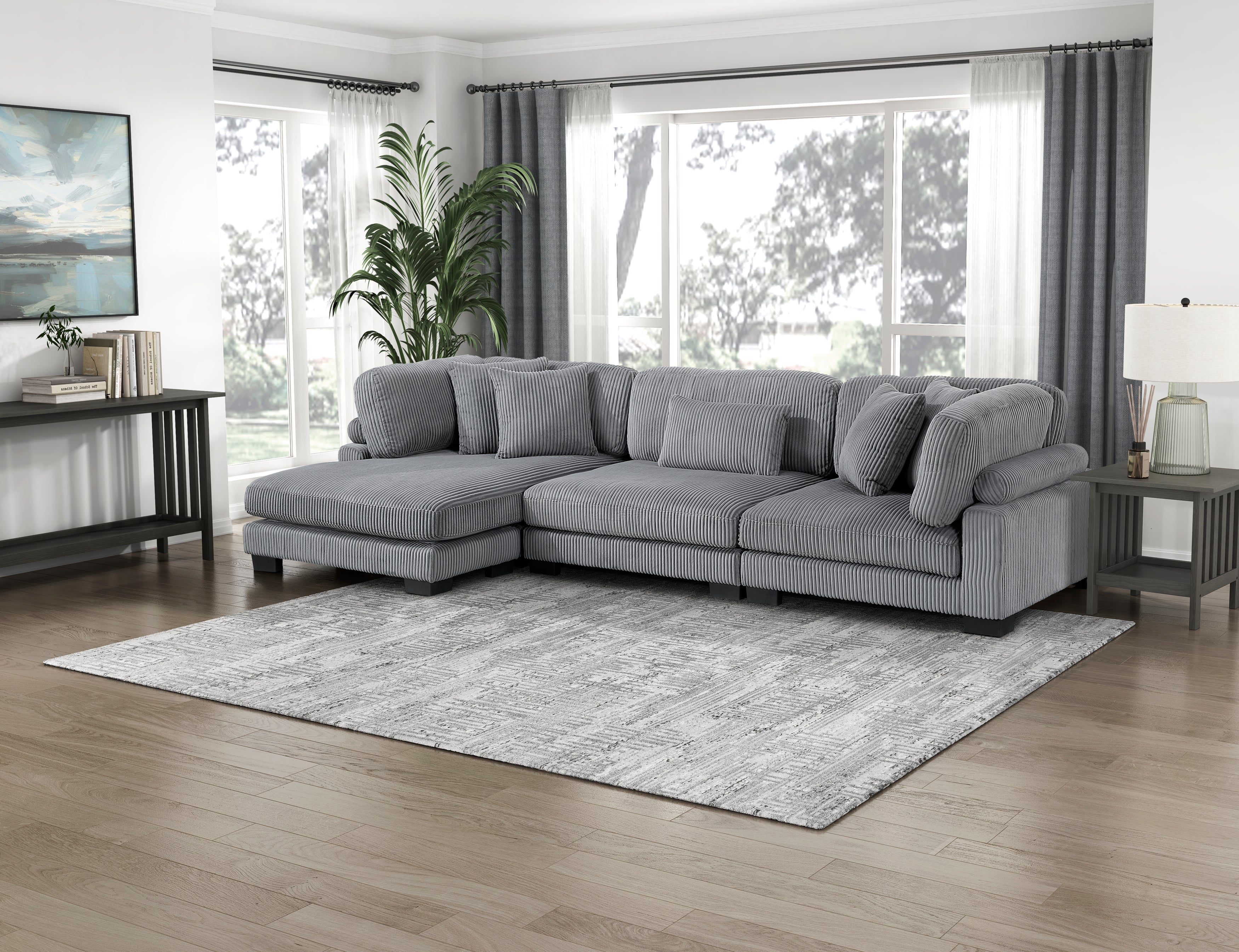8555GY-VC Reversible Chaise - 8555GY-VC
