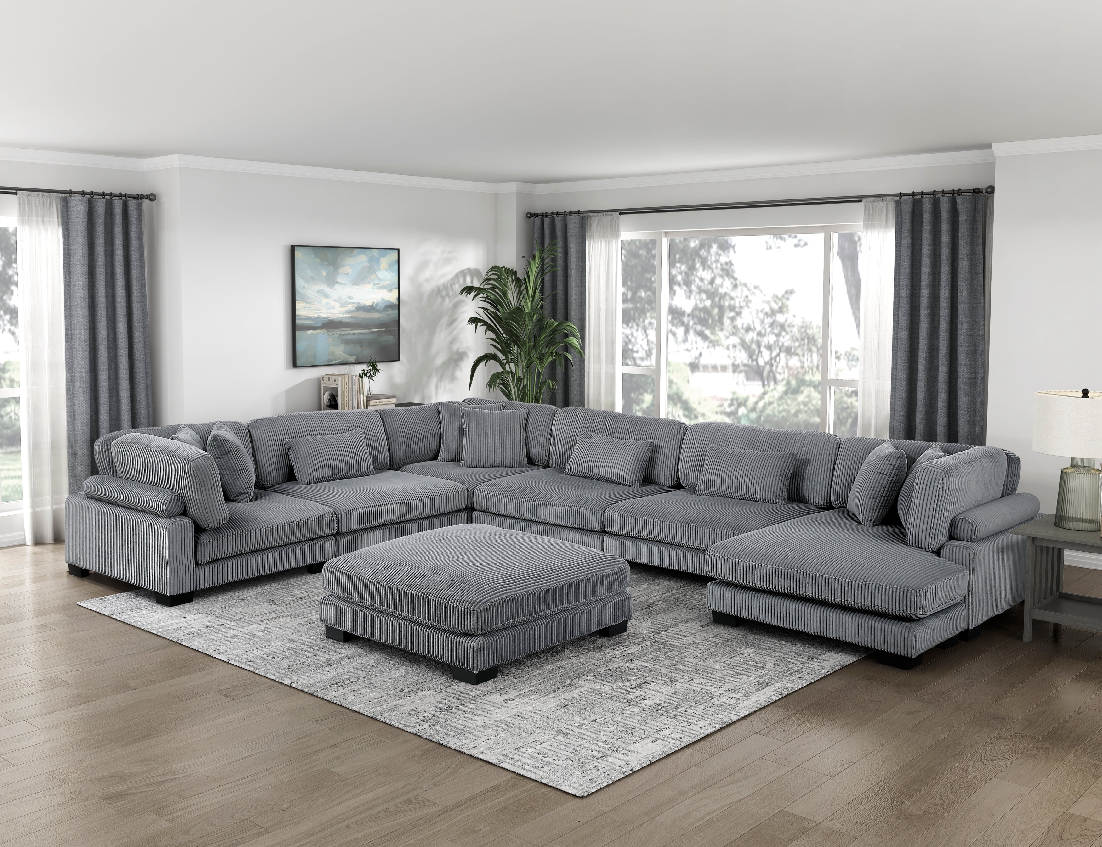 8555GY-VC Reversible Chaise - 8555GY-VC