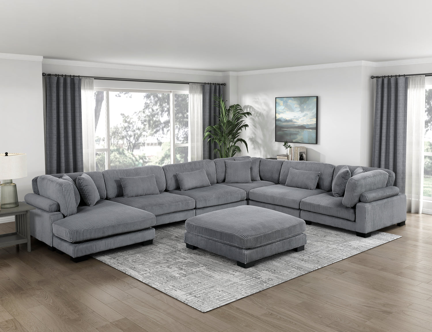 8555GY-VC Reversible Chaise - 8555GY-VC