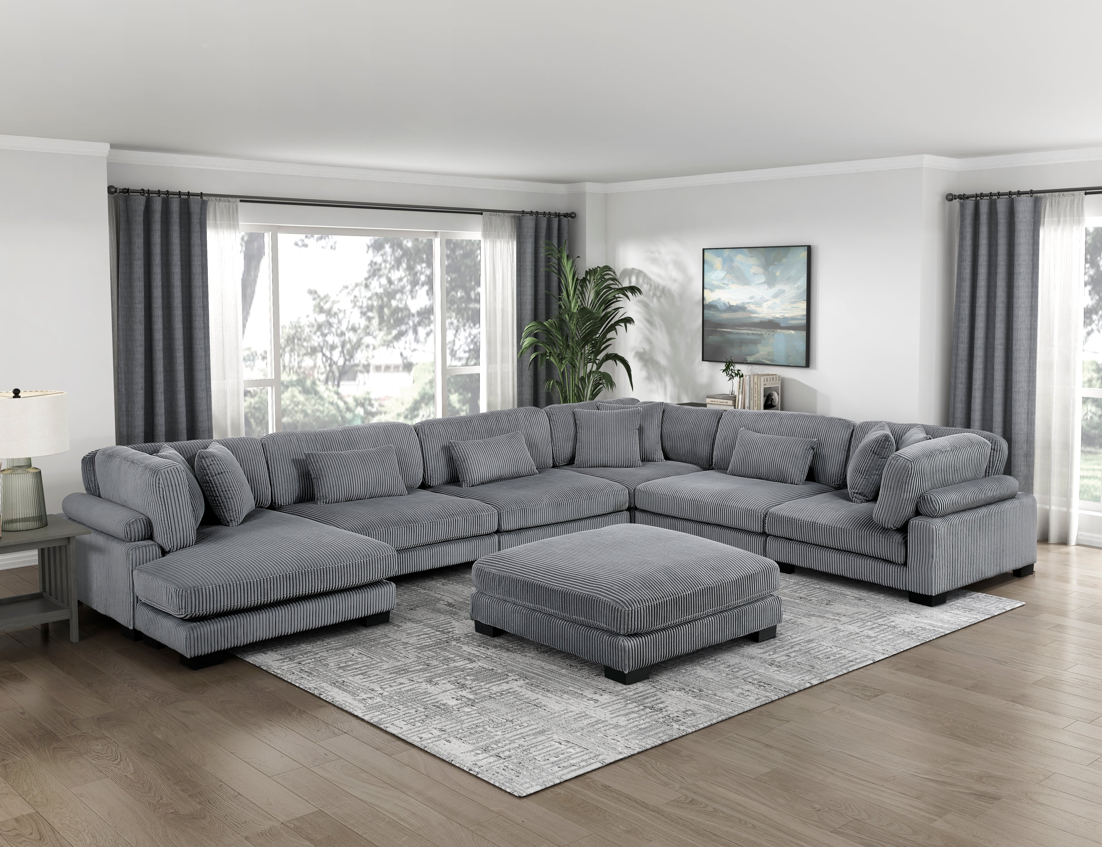 8555GY-VC Reversible Chaise - 8555GY-VC