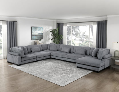 8555GY-VC Reversible Chaise - 8555GY-VC