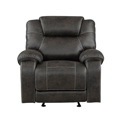 Gainesville Chocolate Microfiber Double Reclining Living Room Set from Homelegance - Luna Furniture