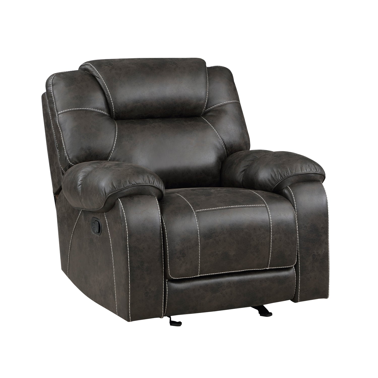 Gainesville Chocolate Microfiber Double Reclining Living Room Set from Homelegance - Luna Furniture