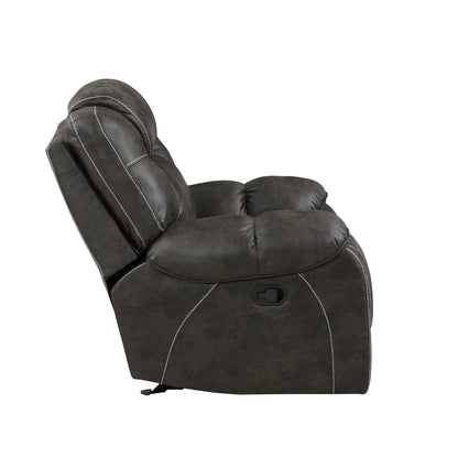 Gainesville Chocolate Microfiber Double Reclining Living Room Set from Homelegance - Luna Furniture