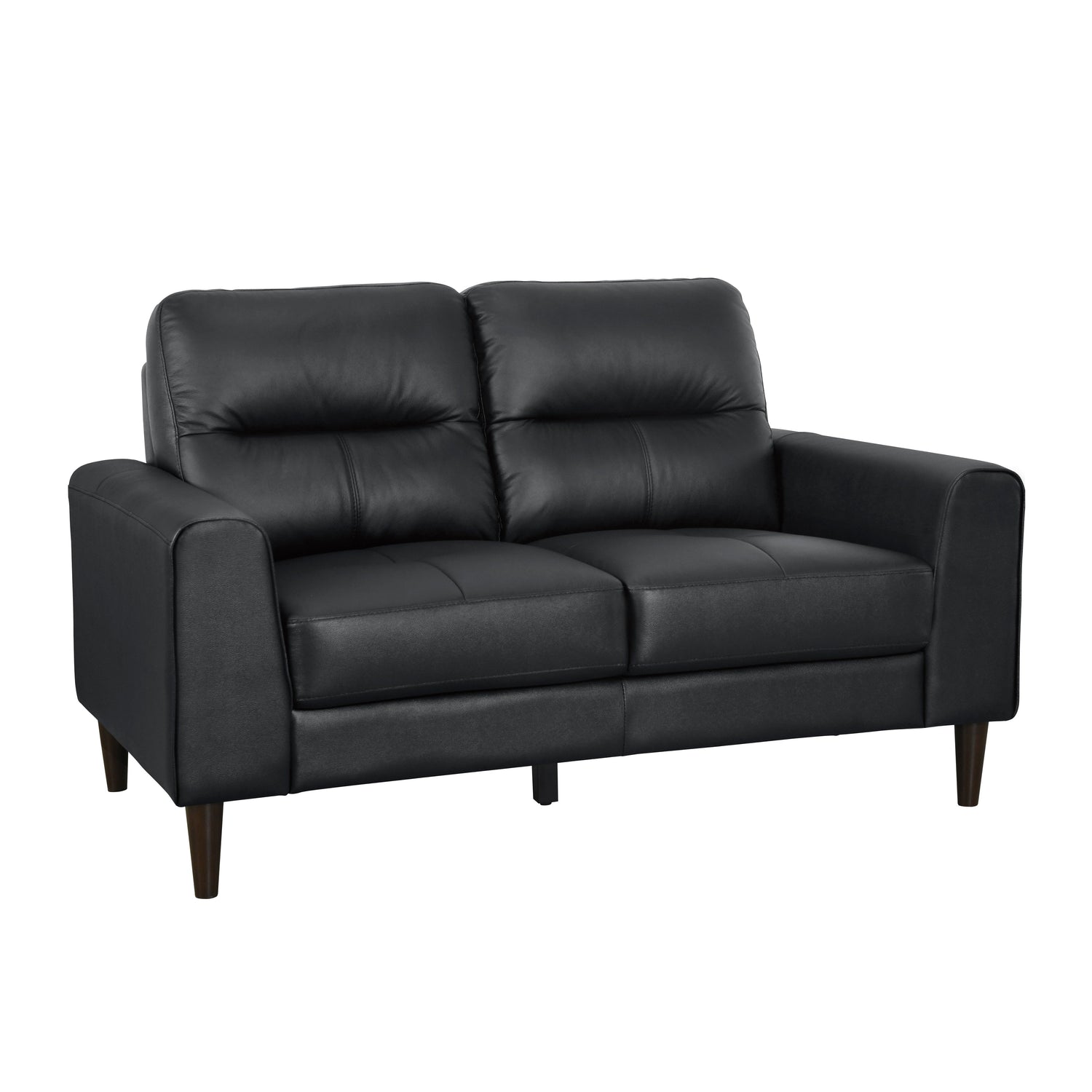 Lewes Black Leather Living Room Set from Homelegance - Luna Furniture
