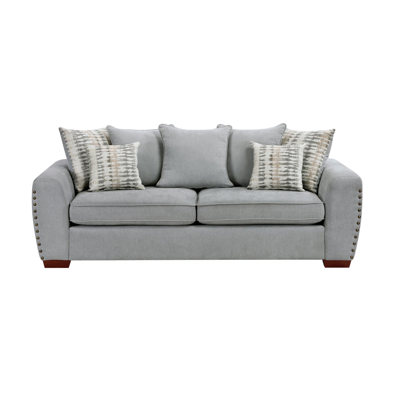 8579GY*2 2pc Set: Sofa, Love - 8579GY*2