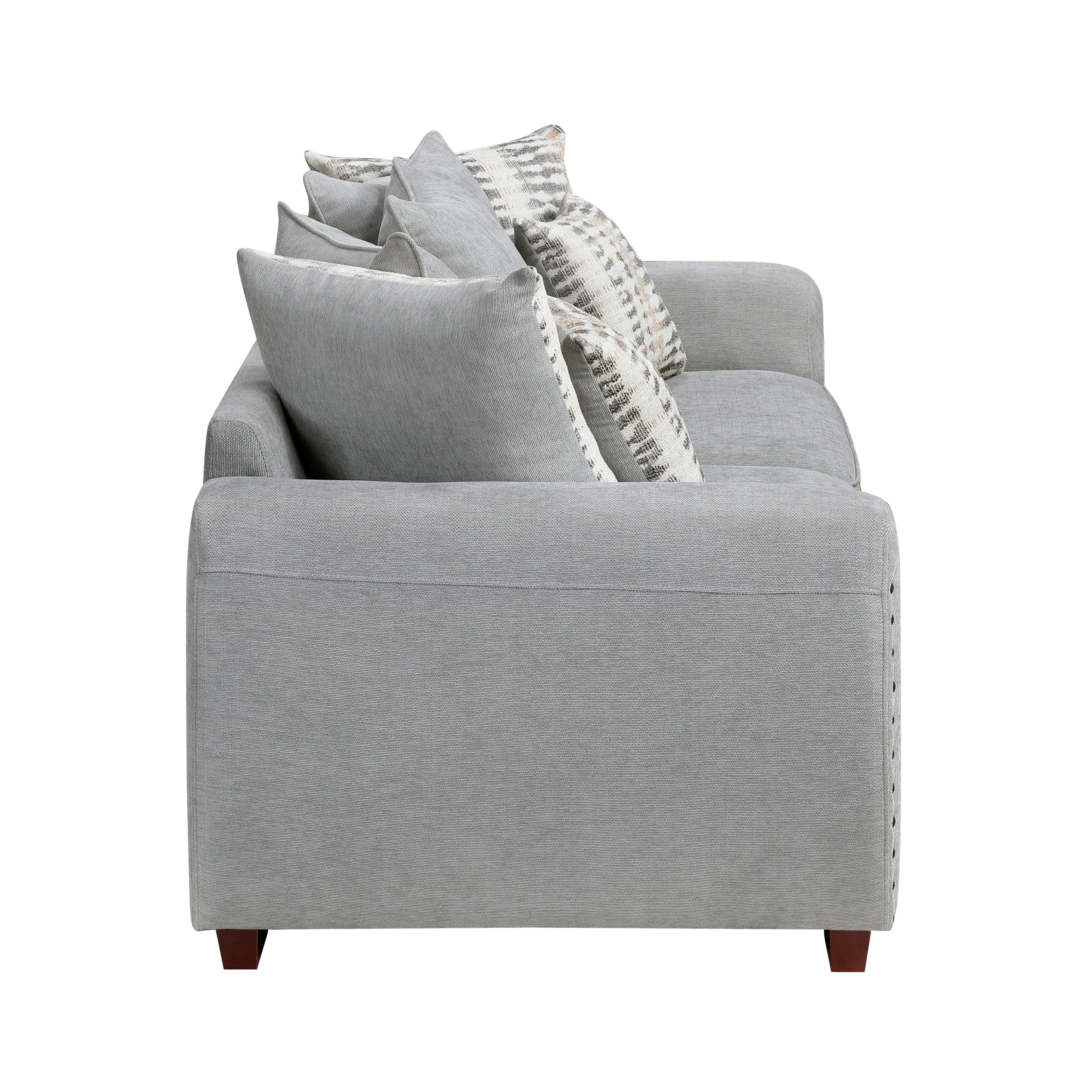 8579GY*2 2pc Set: Sofa, Love - 8579GY*2