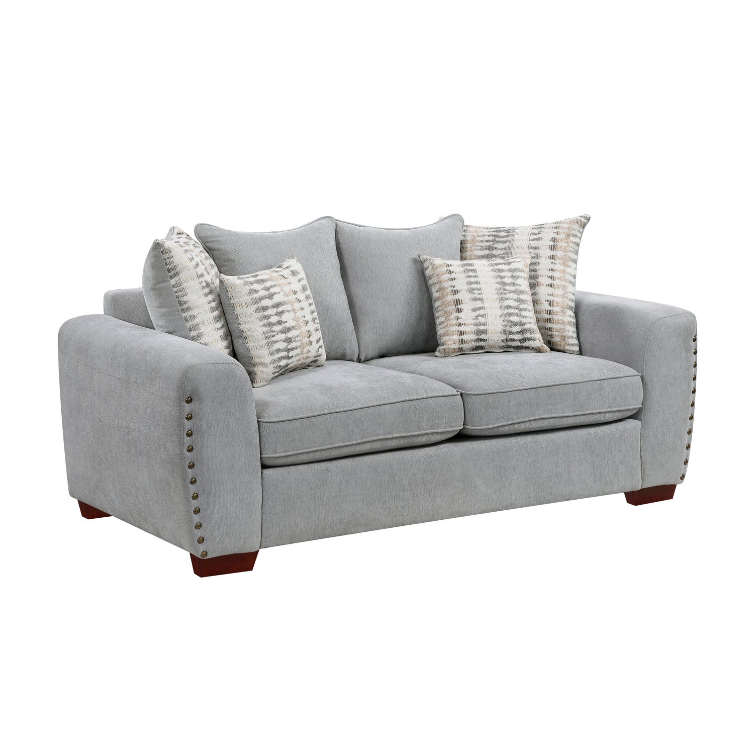 8579GY*2 2pc Set: Sofa, Love - 8579GY*2