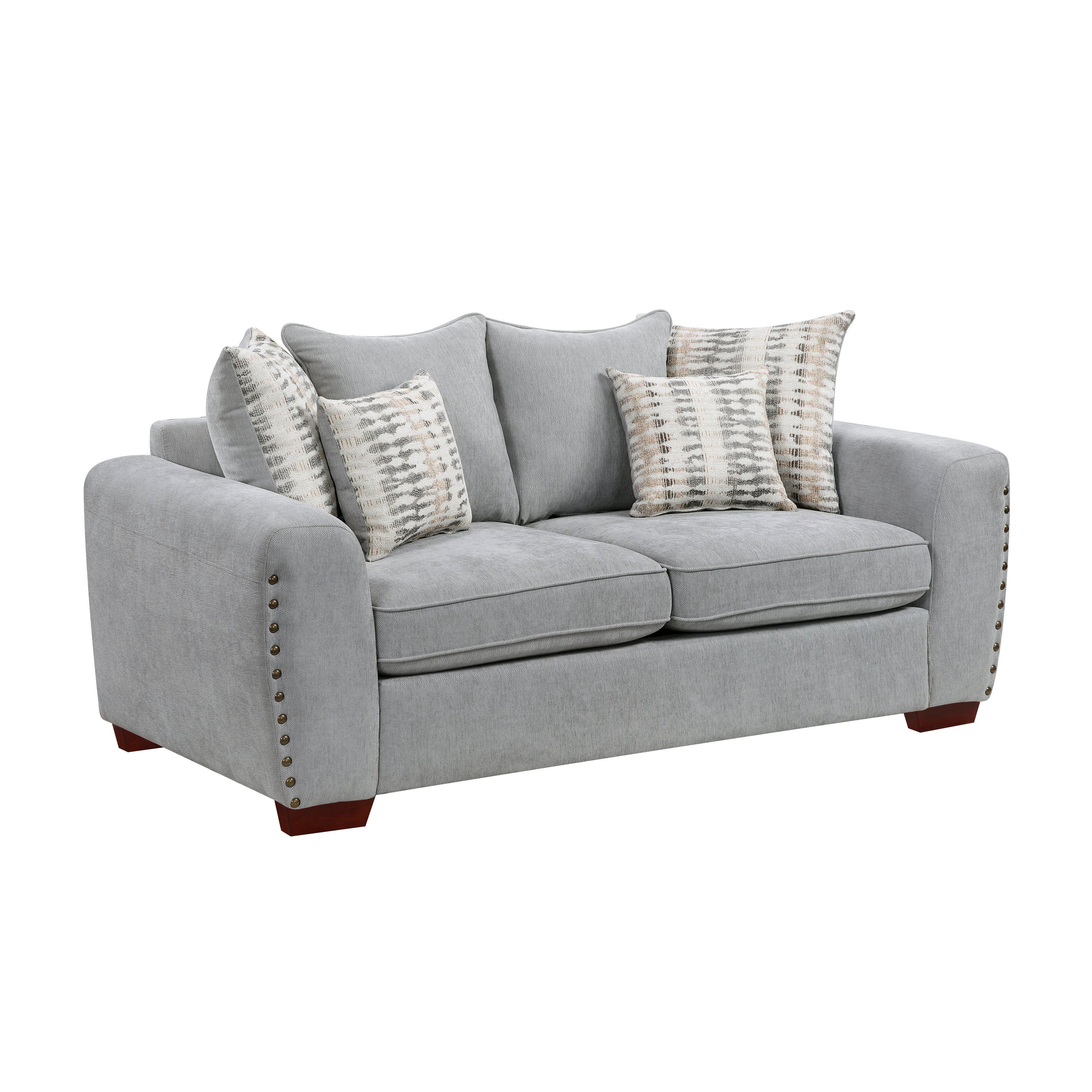8579GY*2 2pc Set: Sofa, Love - 8579GY*2