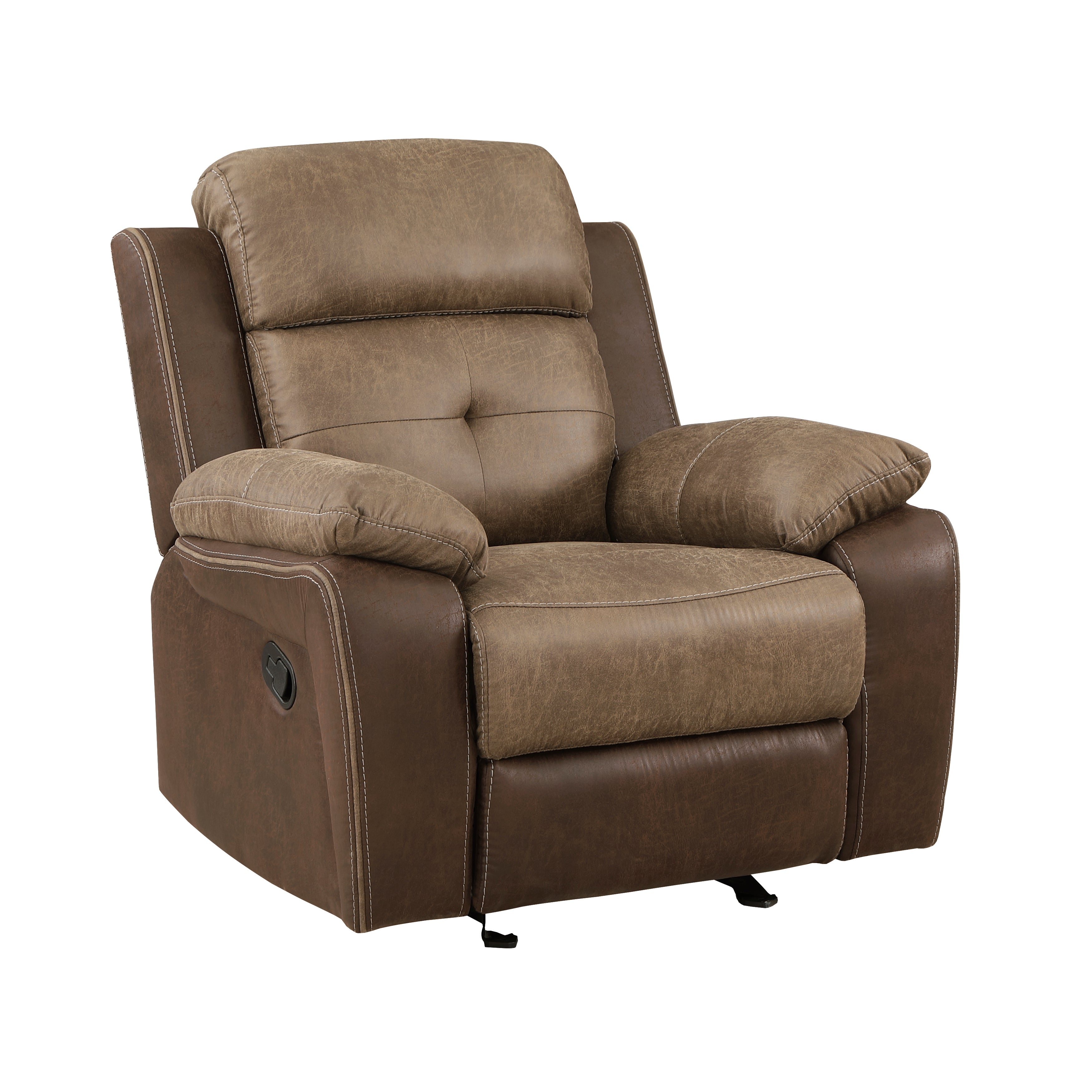 Glendale Brown Microfiber Double Reclining Living Room Set from Homelegance - Luna Furniture
