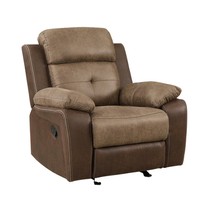 Glendale Brown Microfiber Double Reclining Living Room Set from Homelegance - Luna Furniture