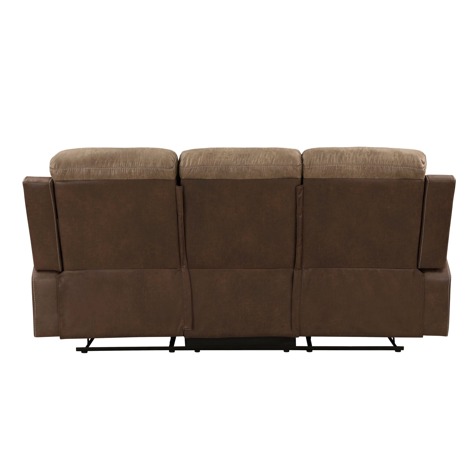 Glendale Brown Microfiber Double Reclining Living Room Set from Homelegance - Luna Furniture