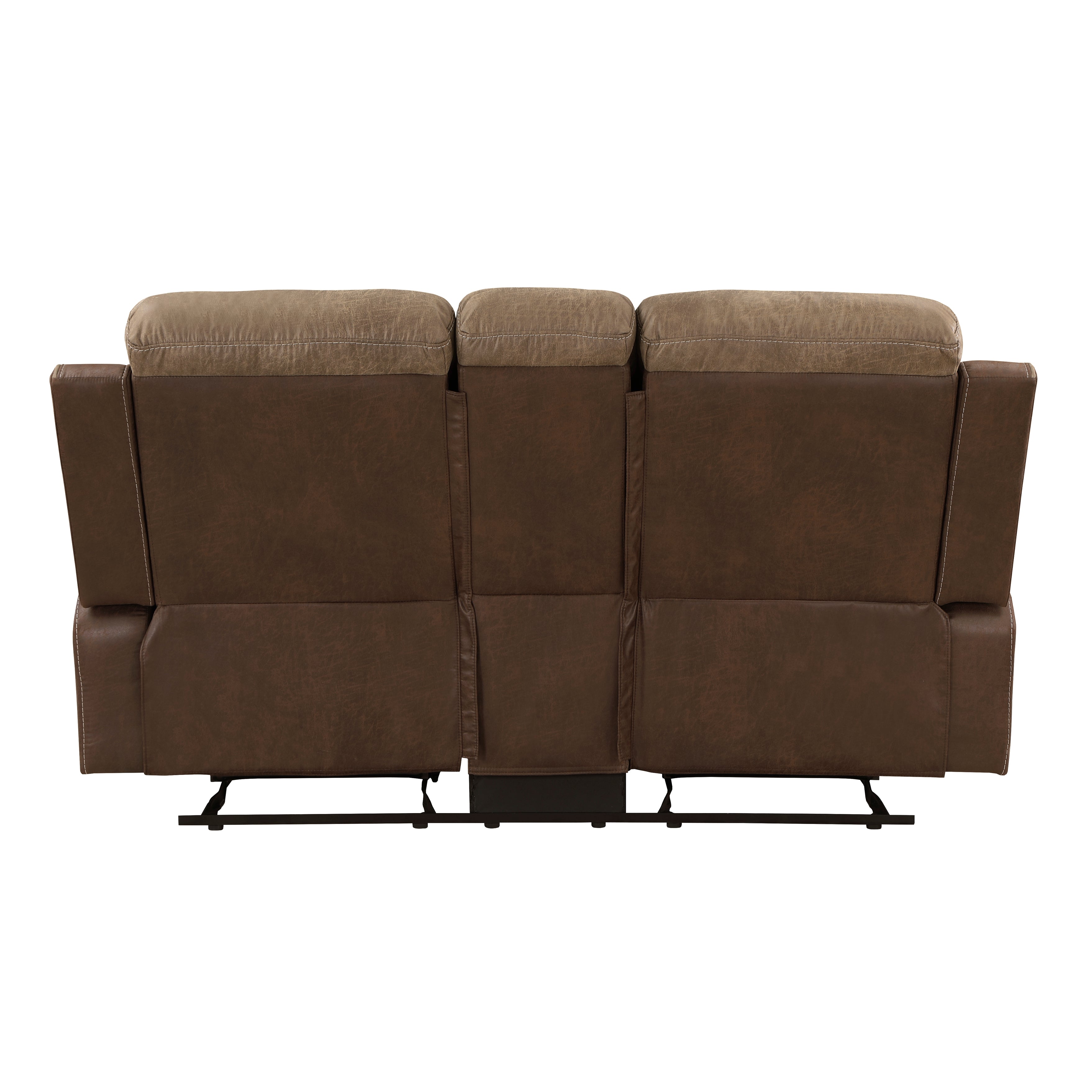 Glendale Brown Microfiber Double Reclining Living Room Set from Homelegance - Luna Furniture