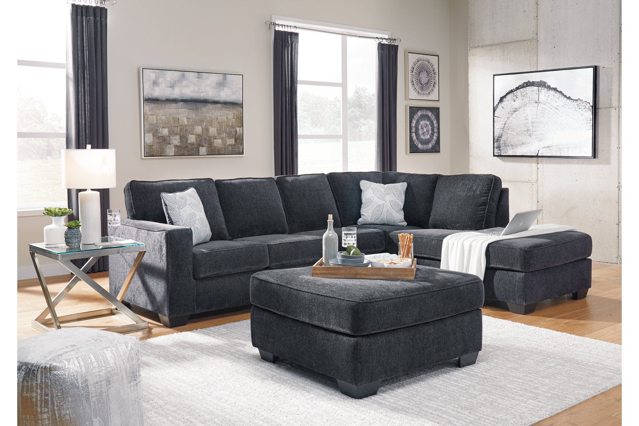 Altari Slate 2-Piece Sectional and Ottoman -  Ashley - Luna Furniture