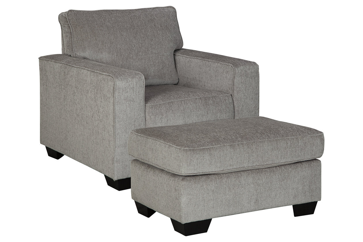 Altari Alloy Chair and Ottoman -  Ashley - Luna Furniture
