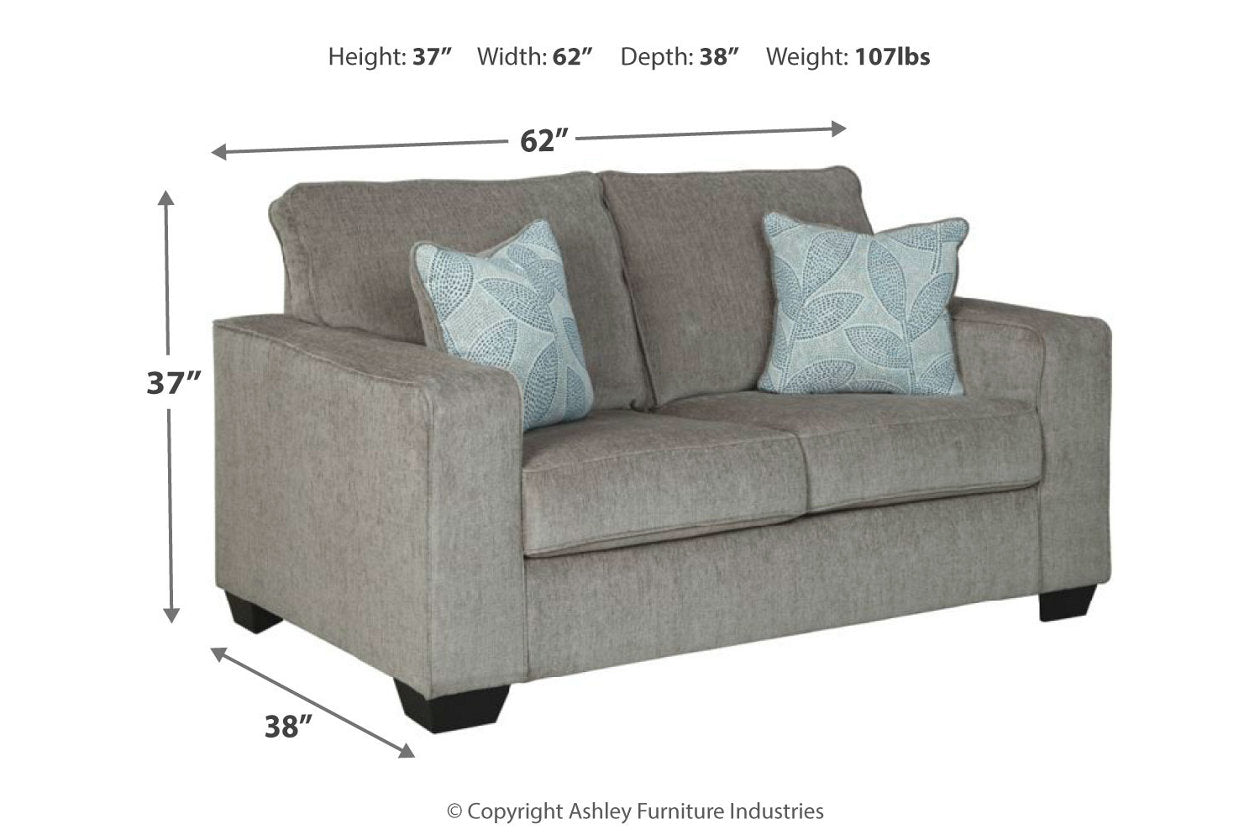 Altari Alloy 2-Piece Sleeper Sectional, Loveseat and Ottoman -  Ashley - Luna Furniture